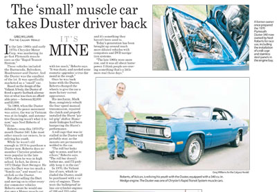 1970 Plymouth Duster in the Herald
